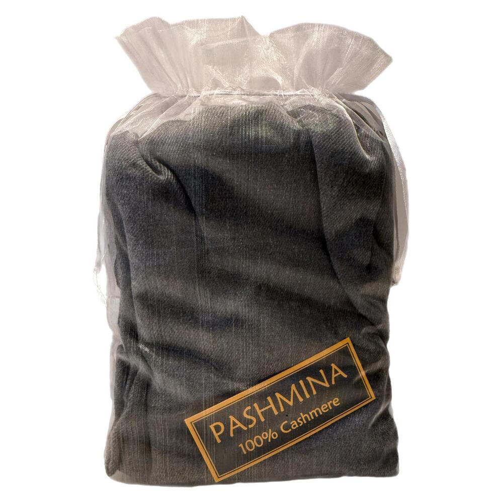 NEW Vintage Gray Pashmina 100% Cashmere
